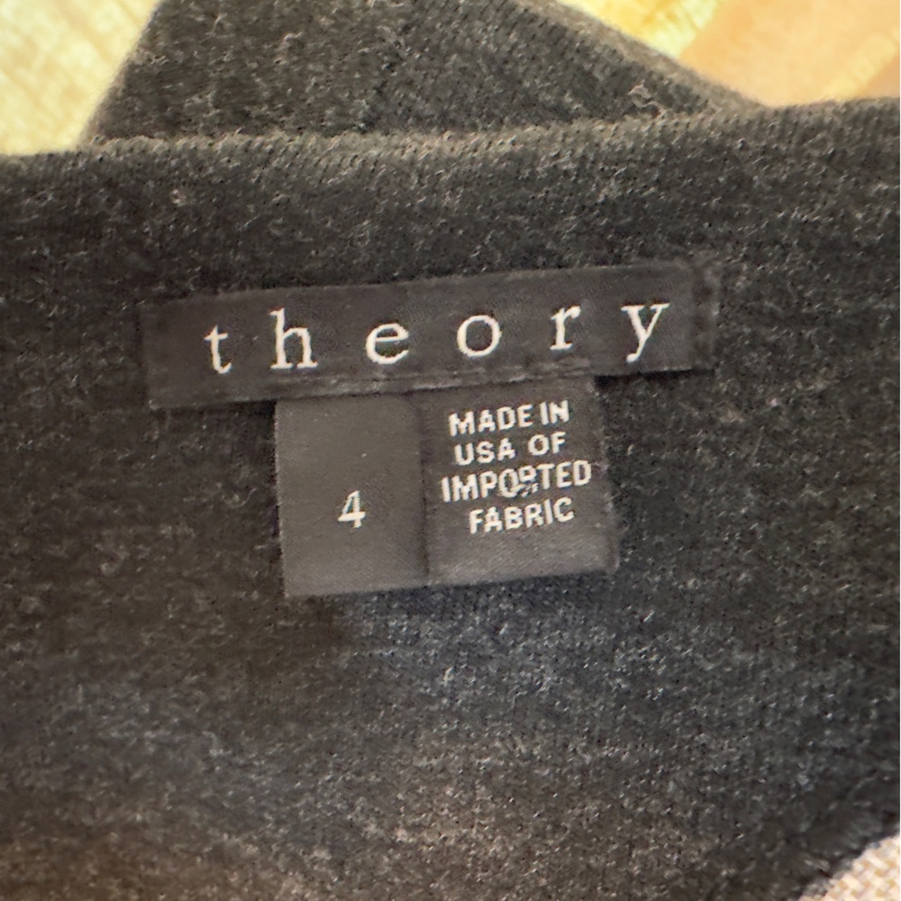 Theory, charcoal gray, long sleeve, midi, A-line dress, size 4 - Picture 4 of 13